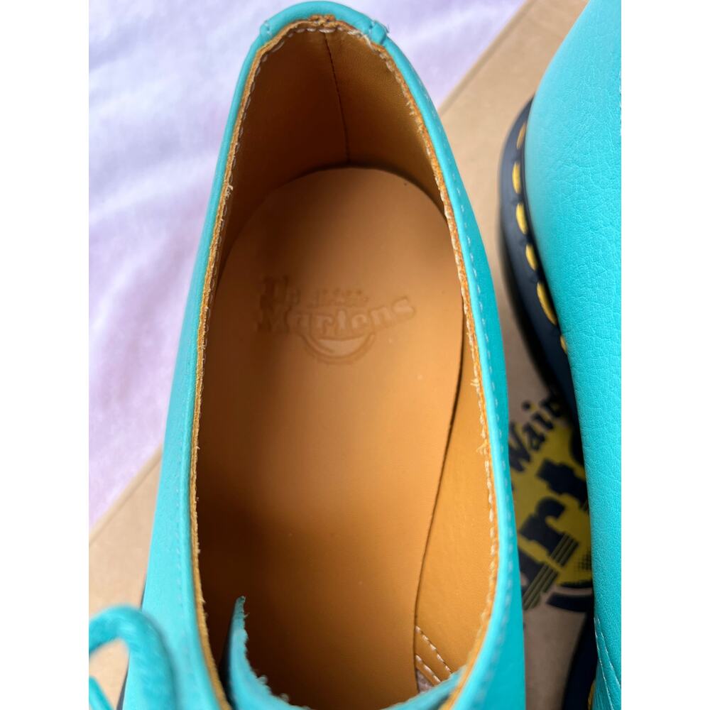 Rare Dr Martens 1461 Hug Me Aqua Leather 3 Eye Oxfords NOS Box Men 10 Women 11 - Picture 5 of 8